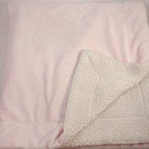 KYLE & DEENA Baby Security blanket Pink White Moon Stars celestial sherpa #3292P